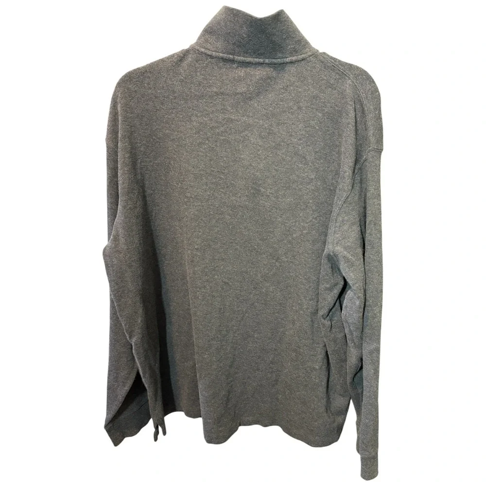 Polo Ralph‎ Lauren Estate Rib Sweater Men 2XL Heather Gray Knit Logo Quarter Zip